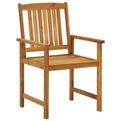 Chaises de jardin avec coussins lot de 2 Bois d'acacia massif 