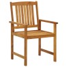 Chaises de jardin avec coussins lot de 2 Bois d'acacia massif 