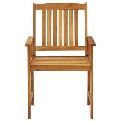Chaises de jardin avec coussins lot de 2 Bois d'acacia massif 