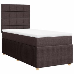 Sommier à lattes de lit avec matelas Marron foncé 80x200 cm 