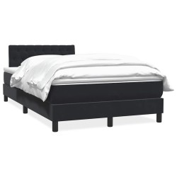 Sommier à lattes de lit avec matelas noir 120x210 cm velours 