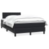 Sommier à lattes de lit avec matelas noir 120x210 cm velours 