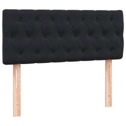 Sommier à lattes de lit avec matelas noir 120x210 cm velours 