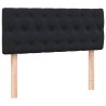 Sommier à lattes de lit avec matelas noir 120x210 cm velours 