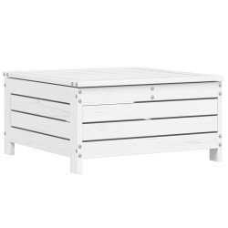 Salon de jardin 6 pcs blanc bois de pin massif 