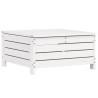 Salon de jardin 6 pcs blanc bois de pin massif 