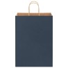 Sacs en papier 250 pcs avec poignées bleu 32x17x44 cm 