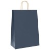 Sacs en papier 250 pcs avec poignées bleu 32x17x44 cm 