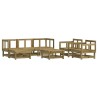 Salon de jardin 7 pcs bois de pin imprégné 