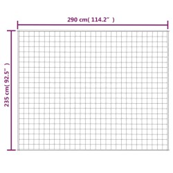 Couverture lestée Crème clair 235x290 cm 15 kg Tissu 