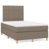 Sommier à lattes de lit avec matelas taupe 120x190 cm tissu 