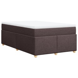 Sommier à lattes de lit et matelas marron foncé 120x190cm tissu 
