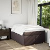 Sommier à lattes de lit et matelas marron foncé 120x190cm tissu 