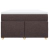 Sommier à lattes de lit et matelas marron foncé 120x190cm tissu 