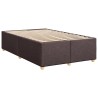 Sommier à lattes de lit et matelas marron foncé 120x190cm tissu 