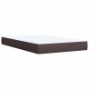 Sommier à lattes de lit et matelas marron foncé 120x190cm tissu 