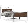 Cadre de lit sans matelas chêne marron 107x203 cm 