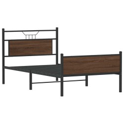 Cadre de lit sans matelas chêne marron 107x203 cm 