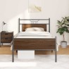 Cadre de lit sans matelas chêne marron 107x203 cm 