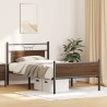Cadre de lit sans matelas chêne marron 107x203 cm 
