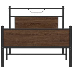 Cadre de lit sans matelas chêne marron 107x203 cm 