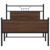 Cadre de lit sans matelas chêne marron 107x203 cm 