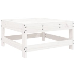 Salon de jardin 6 pcs Blanc Bois de pin massif 