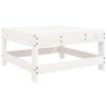 Salon de jardin 6 pcs Blanc Bois de pin massif 