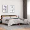 Cadre de lit sans matelas chêne fumé 200x200 cm 