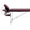 Table de massage pliable 2 zones Aluminium Violet vin 