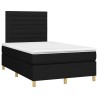 Sommier à lattes de lit avec matelas noir 120x190 cm tissu 