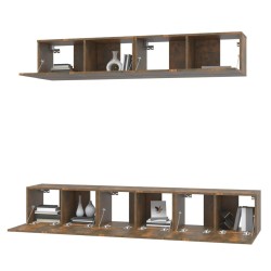 Ensemble de meubles TV 5 pcs Chêne fumé Bois d'ingénierie 