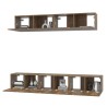 Ensemble de meubles TV 5 pcs Chêne fumé Bois d'ingénierie 