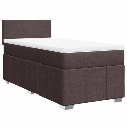 Sommier à lattes de lit avec matelas Marron foncé 90x200 cm 