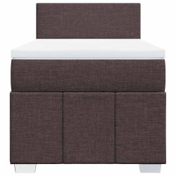 Sommier à lattes de lit avec matelas Marron foncé 90x200 cm 