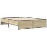 Cadre de lit sans matelas chêne sonoma 160x200 cm 