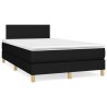 Sommier à lattes de lit avec matelas Noir 120x200 cm Tissu 