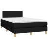 Sommier à lattes de lit avec matelas Noir 120x200 cm Tissu 