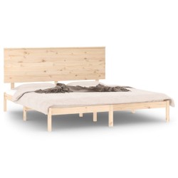 Cadre de lit sans matelas 150x200 cm bois massif 