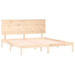 Cadre de lit sans matelas 150x200 cm bois massif 