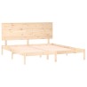 Cadre de lit sans matelas 150x200 cm bois massif 
