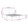 Cadre de lit sans matelas 150x200 cm bois massif 