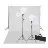 Kit de studio avec toile de fond blanche 600x300 cm et lumières 