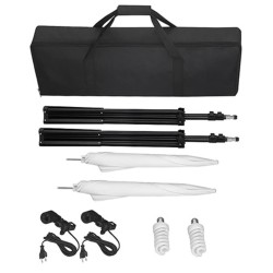 Kit de studio avec toile de fond blanche 600x300 cm et lumières 
