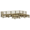 Salon de jardin 7 pcs bois de pin imprégné 