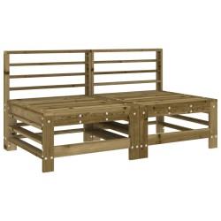 Salon de jardin 7 pcs bois de pin imprégné 
