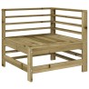Salon de jardin 7 pcs bois de pin imprégné 