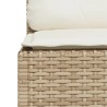 Salon de jardin avec coussins 6 pcs beige résine tressée 