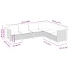 Salon de jardin avec coussins 6 pcs beige résine tressée 