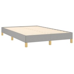 Sommier à lattes de lit matelas LED gris clair 120x190 cm tissu 
